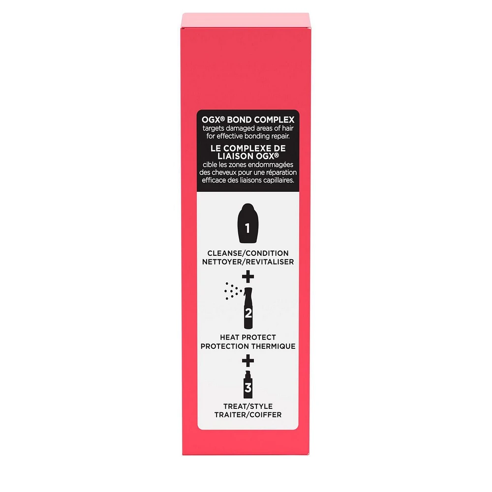 OGX® Repair & Protect Bond Protein Repair 3-in-1 Oil Mist, Multi-Benefit Hair Oil Protects Dry, Damaged Hair Against Frizz, Strengthens, & maintains Shine, 50 mL