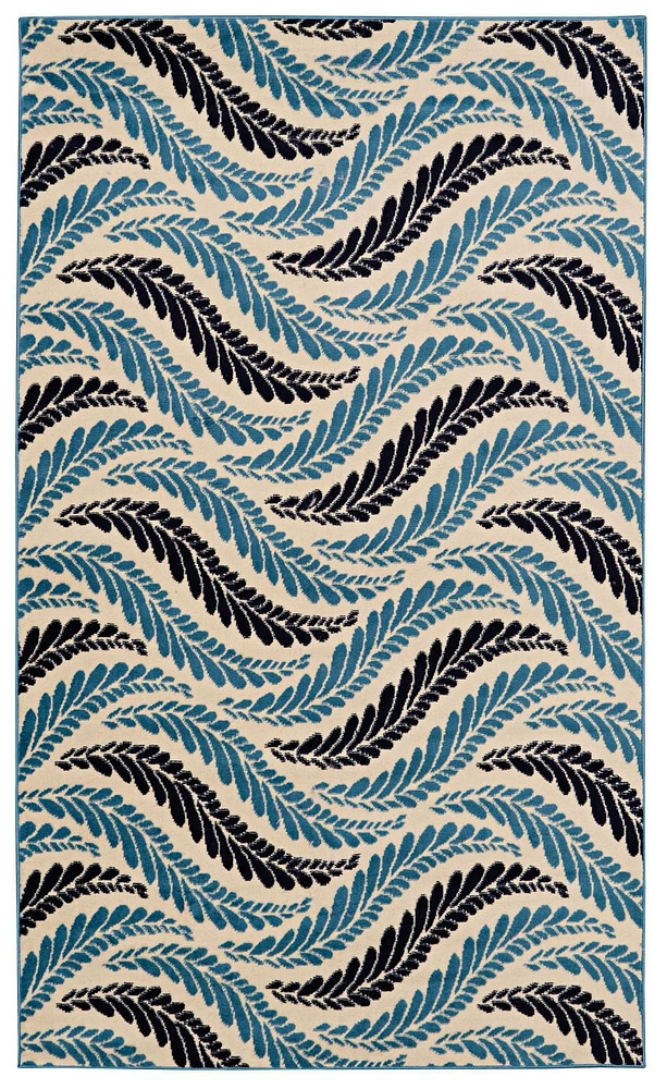 Capri Bridger Bone & Blue 4' 3" x 7' 3" Area Rug