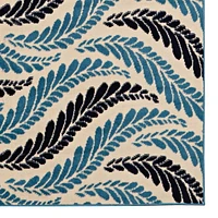 Capri Bridger Bone & Blue 4' 3" x 7' 3" Area Rug