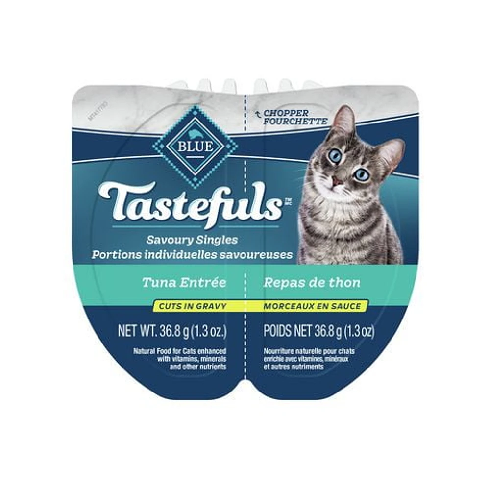 Blue Buffalo Tastefuls Savoury Singles Tuna EntreeCuts in Gravy Adult Natural Wet Cat Food, 2x1.3oz