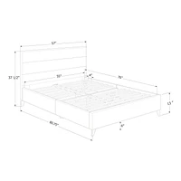 Upholstered Complete Platform Bed from the collection Hype South Shore