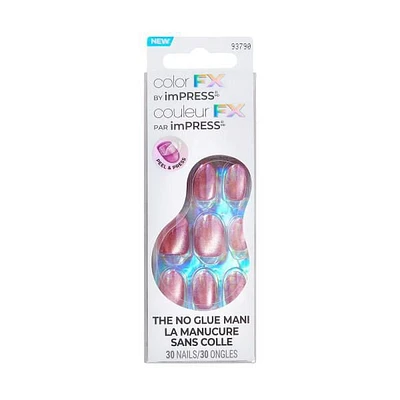 KISS imPRESS Color FX - Faux ongles - étoilé - ovale - court - 30 pièces KISS imPRESS Color FX