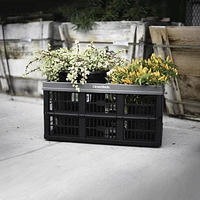 CleverMade Collapsible Grated Utility Crate, 8 Gal, Stackable Grated Utility Crate