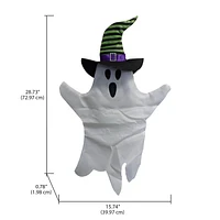 WAY TO CELEBRATE 28" GHOST WITH WITCH HAT GREEN