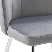 CorLiving Nash Velvet Channel Tufted Side Chair