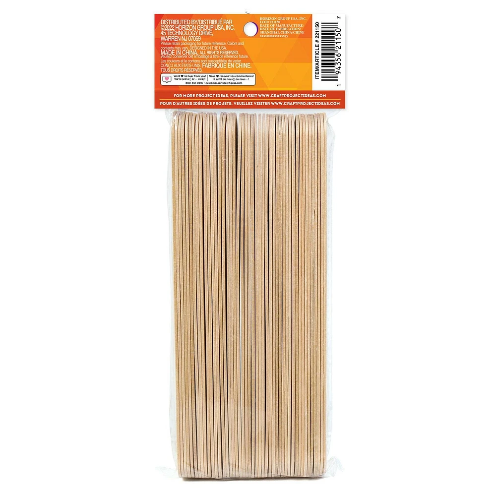 Horizon Group USA Super Jumbo Wooden Craft Sticks, 30-Pack, Jumbo craft sticks