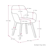 CorLiving Ayla Upholstered Side Chair