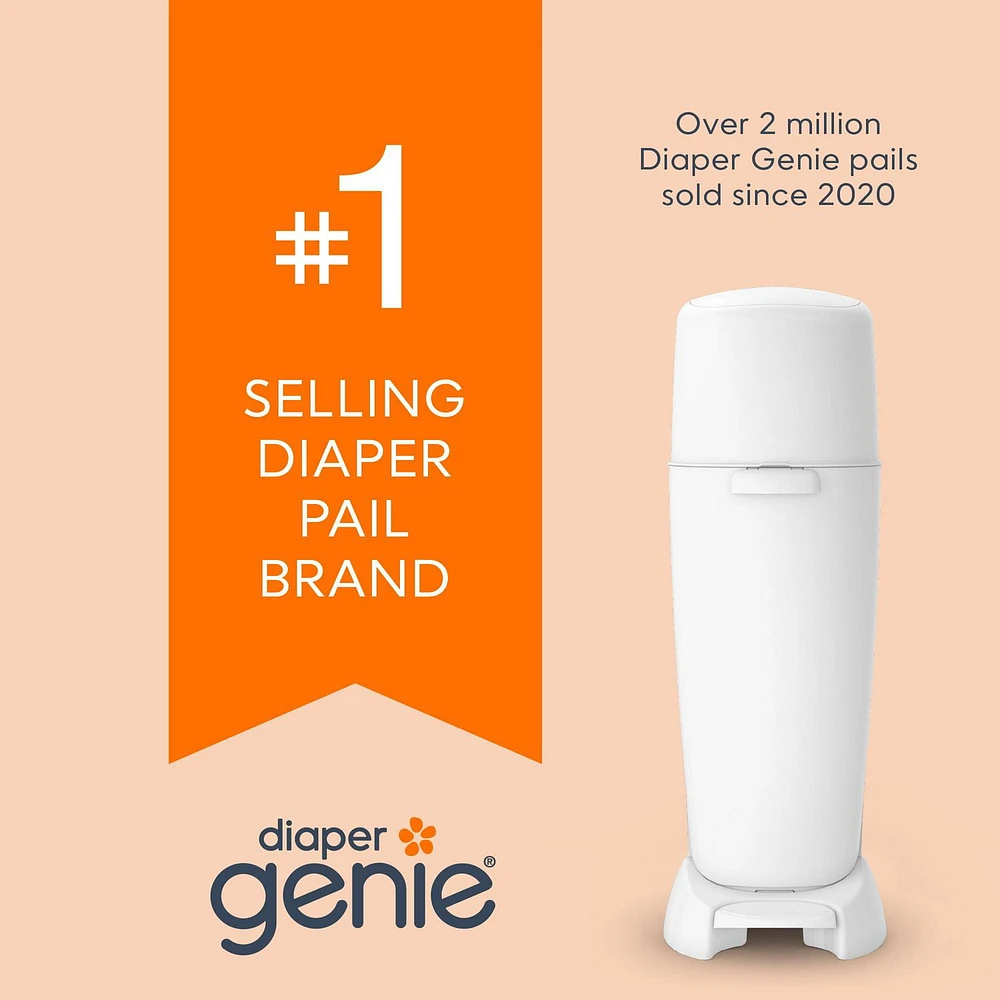 Distributeur de sac à couche portatif Diaper Genie Avec une recharge de 25 sacs jetables parfumés à la lavande