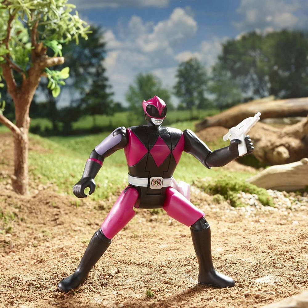 Power Rangers Retro-Morphin, figurine Ranger Slayer, Kimberly, tête basculante, bande dessinée, inspirée du jouet Mighty Morphin classique, dès 4 ans