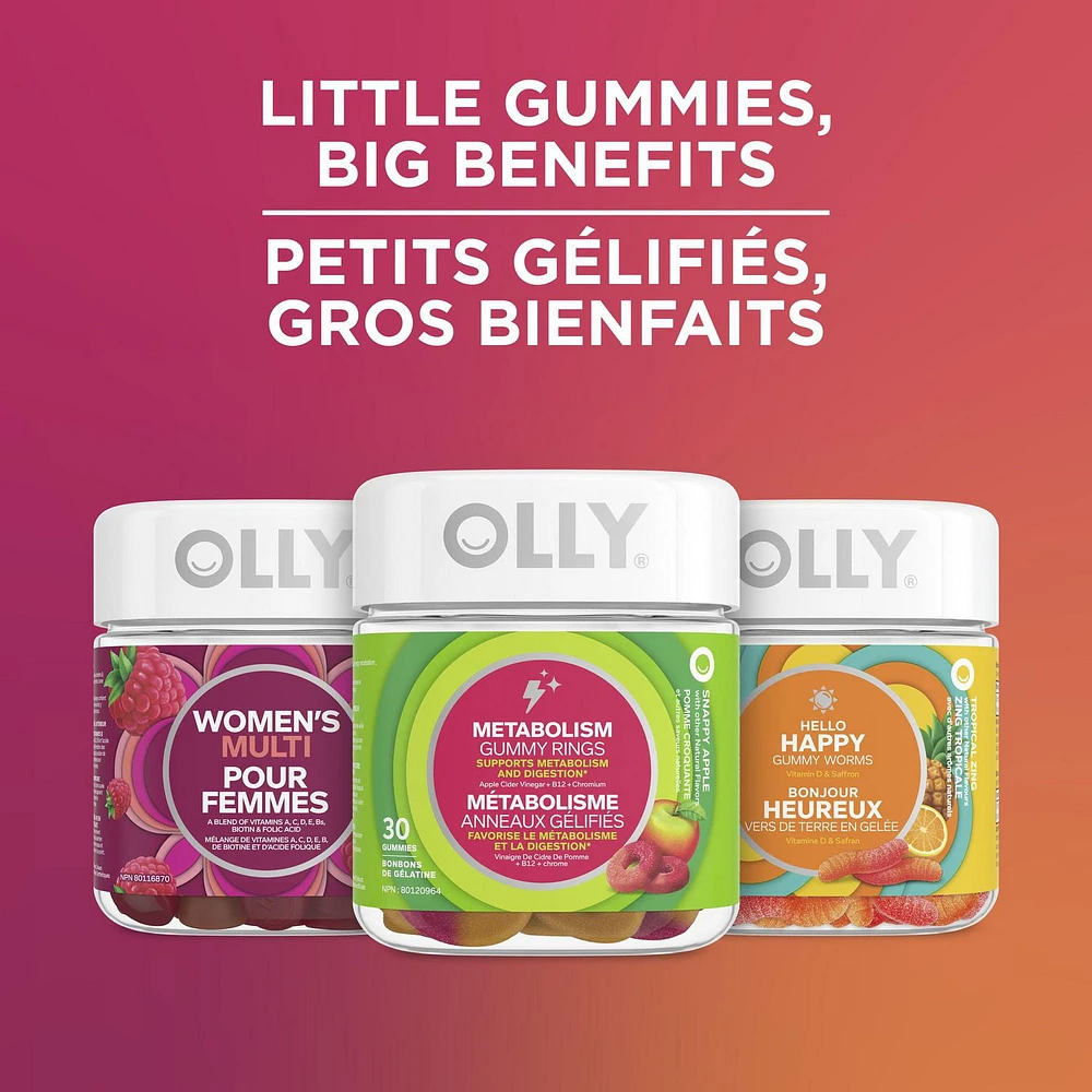 OLLY  Snappy Apple Metabolism Gummy Rings