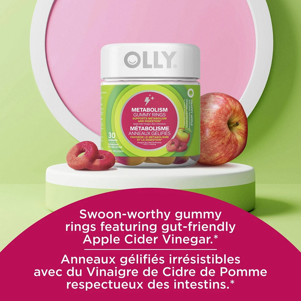 OLLY  Snappy Apple Metabolism Gummy Rings