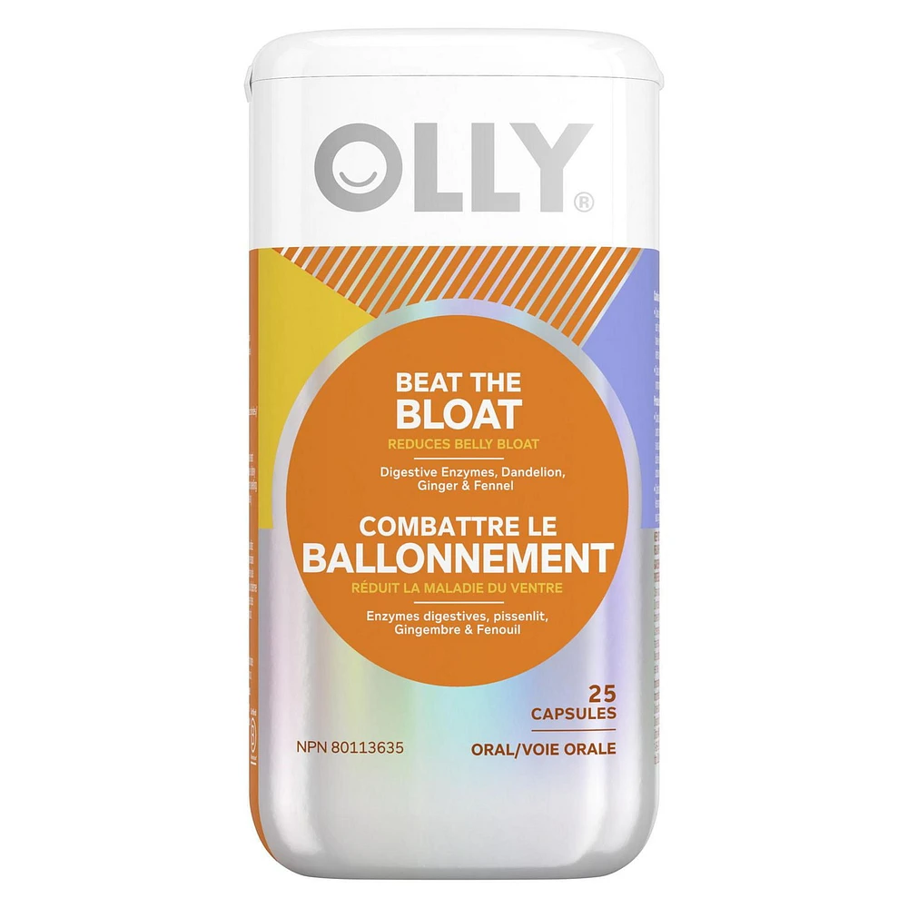 OLLY  Beat the Bloat Supplement Capsules, 25 Supplement Capsules