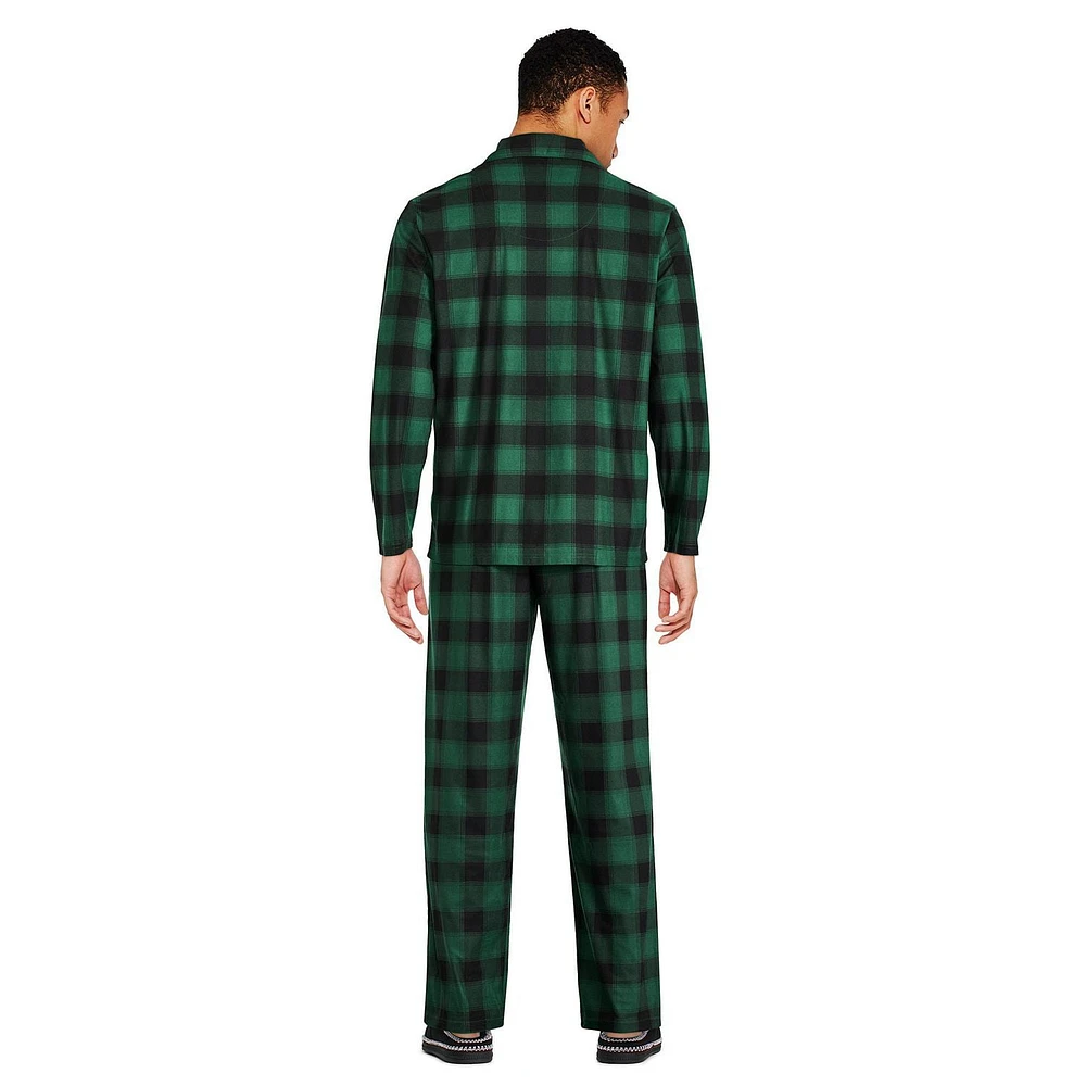 George Men's Notch Collar Pajamas 2-Piece Set