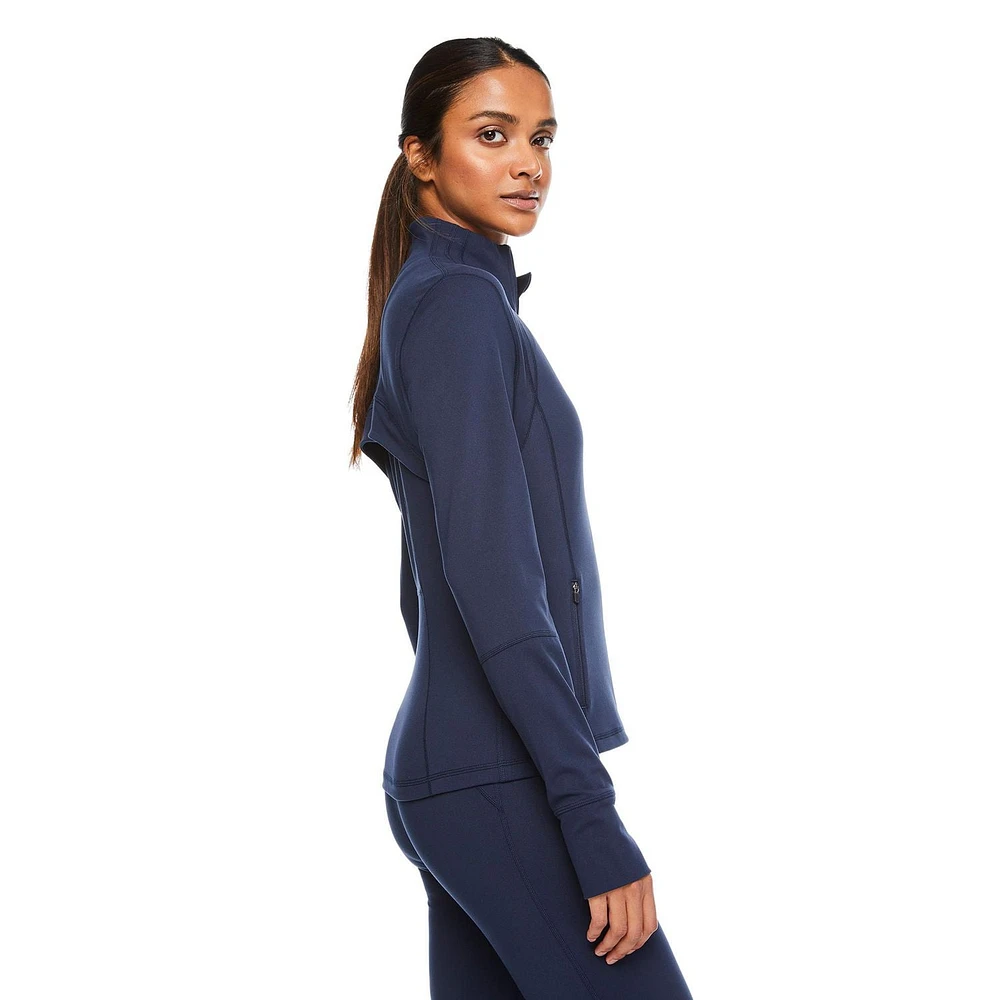 Veste zippée sur la longueur Athletic Works pour femmes Tailles TP–TTG