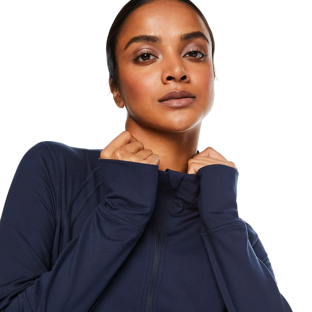Veste zippée sur la longueur Athletic Works pour femmes Tailles TP–TTG