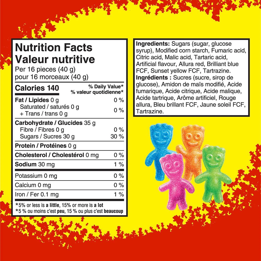Friandises Sour Patch Kids Extreme De Maynards Tendres 100g