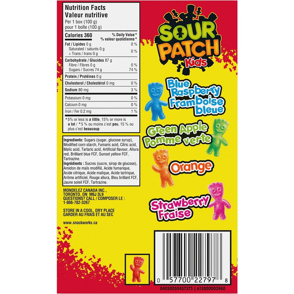 Friandises Sour Patch Kids Extreme De Maynards Tendres 100g
