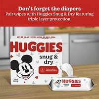 Huggies Simply Clean Baby Wipes, UNSCENTED, 1 Flip Top Pack, 64 Wipes, 64 Wipes