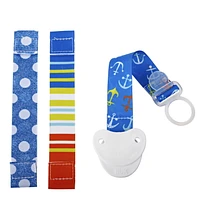 NUK 3-In-1 Pacifier Clip, Includes 3 Designs