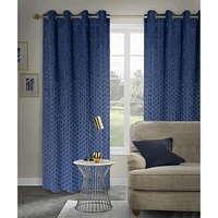 Safdie & Co. Curtain 84L Jacquard Brayden Navy