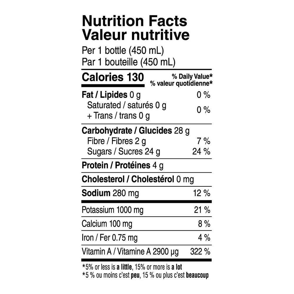 Bolthouse Farms 100% Carrot Juice, 450 mL