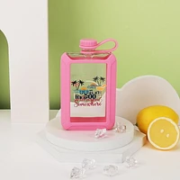 Mainstays Pink Silicone and Clear Tritan Flask