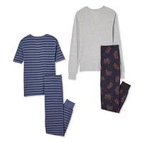 George Boys' Pajama 4-Piece Set, Sizes XS-XL