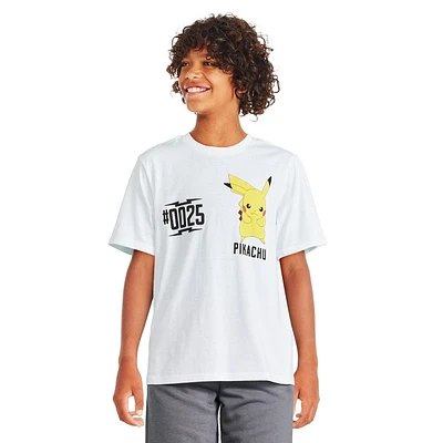T-shirt à manches courtes Pokémon pour garçons Tailles TP–TG