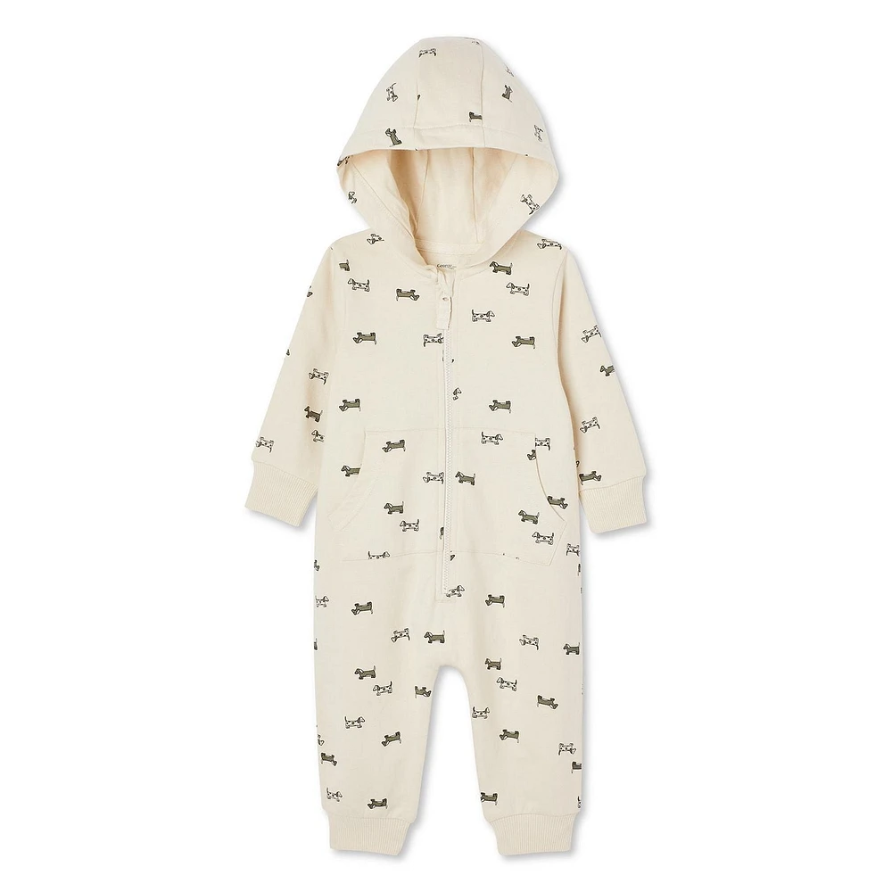 George Baby Boys' Hooded Romper, Sizes 0-24 months