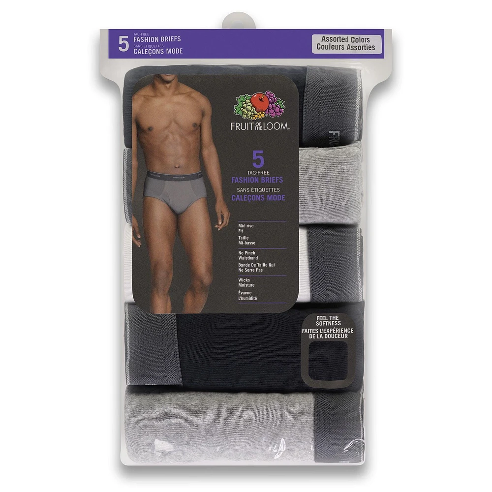 Fruit of the Loom 2XL Men's Briefs 5-pack