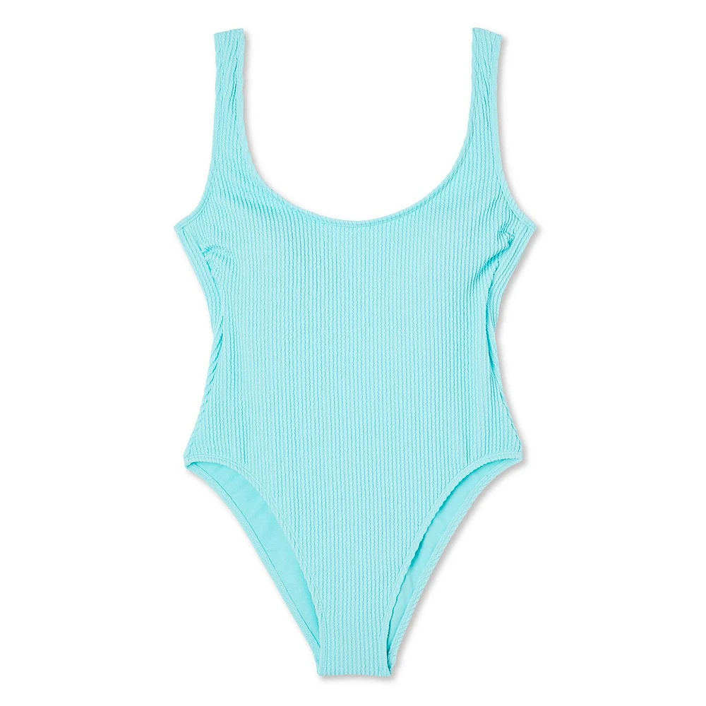 Maillot de bain à encolure dégagée No Boundaries pour femmes Tailles TP–TTG