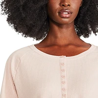 George Women's Waffle Henley