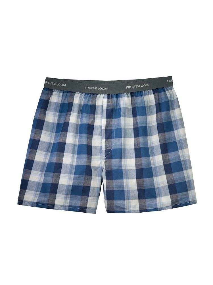 Fruit of the Loom Men's Assorted Blues Boxer Shorts, 5-Pack