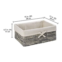 HOMETRENDS Décor Basket, 15" W x 11" D x 6.7" H