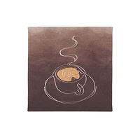 Coffee Mug Embellished Canvas, 6in W x 6in H