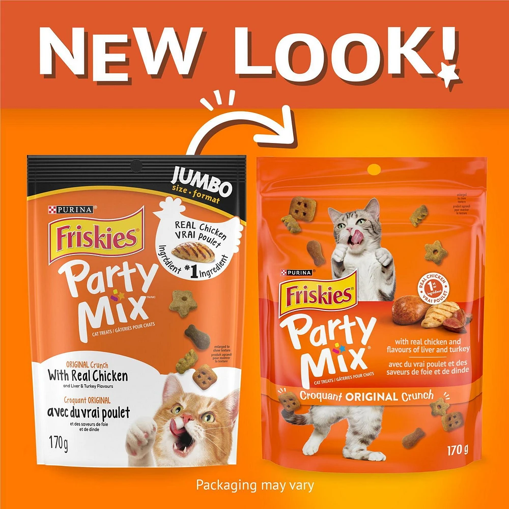 Friskies Party Mix Original Crunch, Cat Treats 170g, 170 g