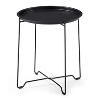 Mainstays Patio Tray Top Side Table, Space-saving design