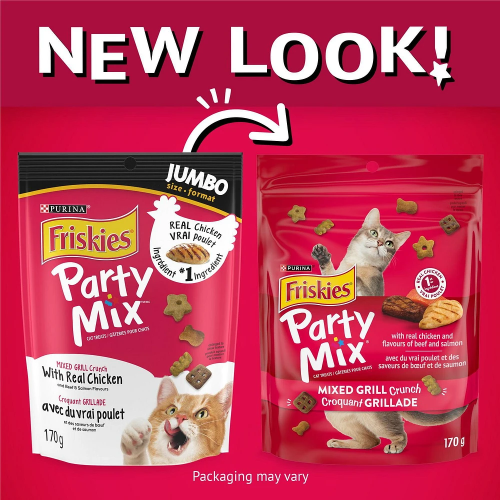 Friskies Party Mix Croquant Grillade Gâteries pour Chats 170g