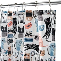 MODA CATS FABRIC SHOWER CURTAIN