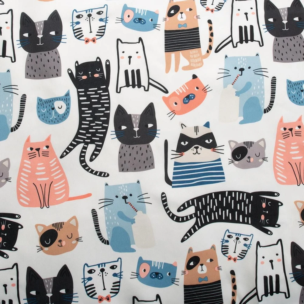 MODA CATS FABRIC SHOWER CURTAIN