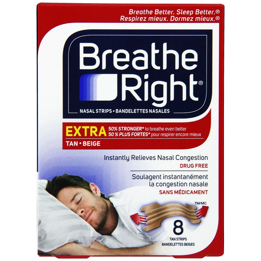 Breathe Right Nasal Strips Extra Tan