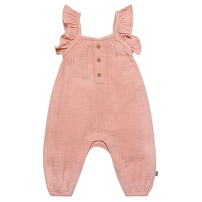 modern moments™ by Gerber® - Combinaison à manches longues et volants - Rose Tailles : 0-24 mois