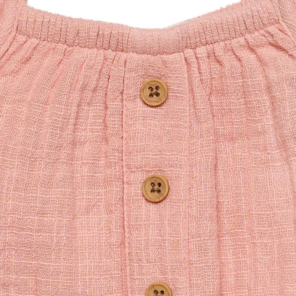 modern moments™ by Gerber® - Combinaison à manches longues et volants - Rose Tailles : 0-24 mois