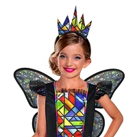 Girls' Stained Glass Butterfly Costume M