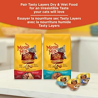 Meow Mix Tasty Layers Beef and Salmon Flavour Dry Cat Food, 1.36kg