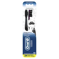 Oral-B Charcoal Toothbrush, Soft, 2 count