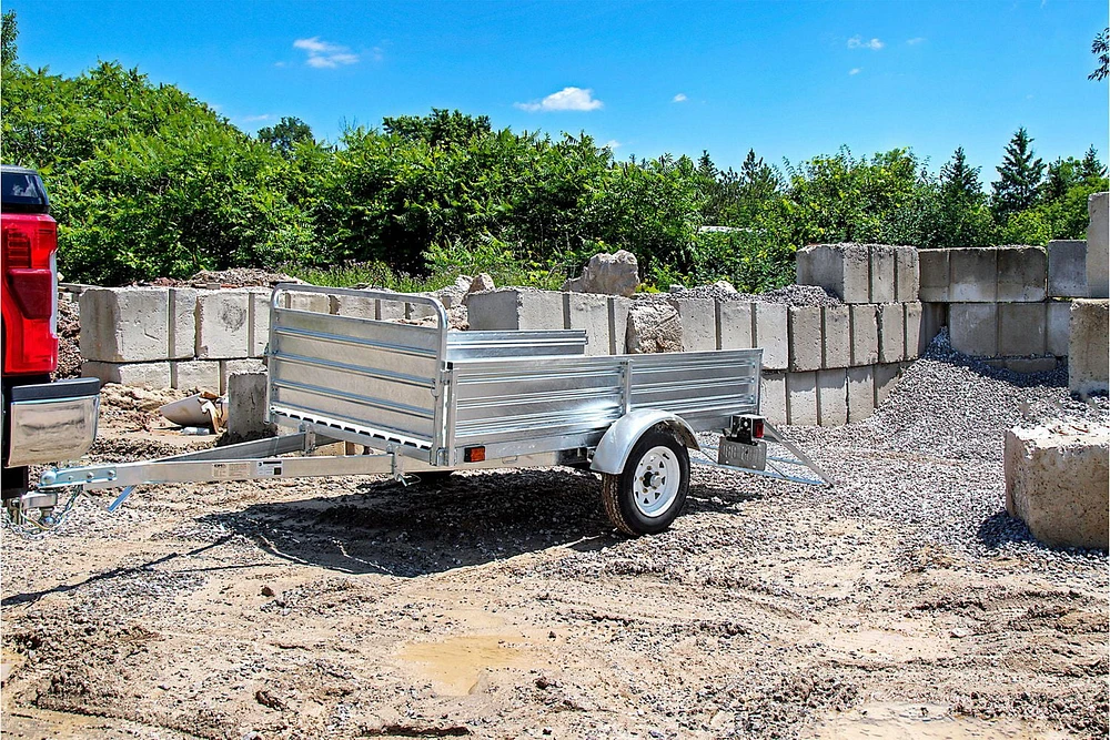 DK2 4.5 ft. x 7.5 ft. Single Axle Galvanized Multi-Utility Trailer (Drive-Up Gate Included)