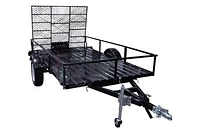 DK2 6 ft. x 10 ft. Single Axle Open Rail Utility Trailer (Trailer Jack Included)