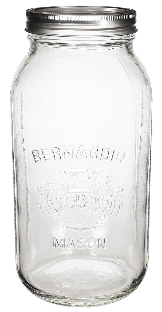 Bernardin Regular Mason Jar Widemouth Lid – 1.9 L, Case of 6