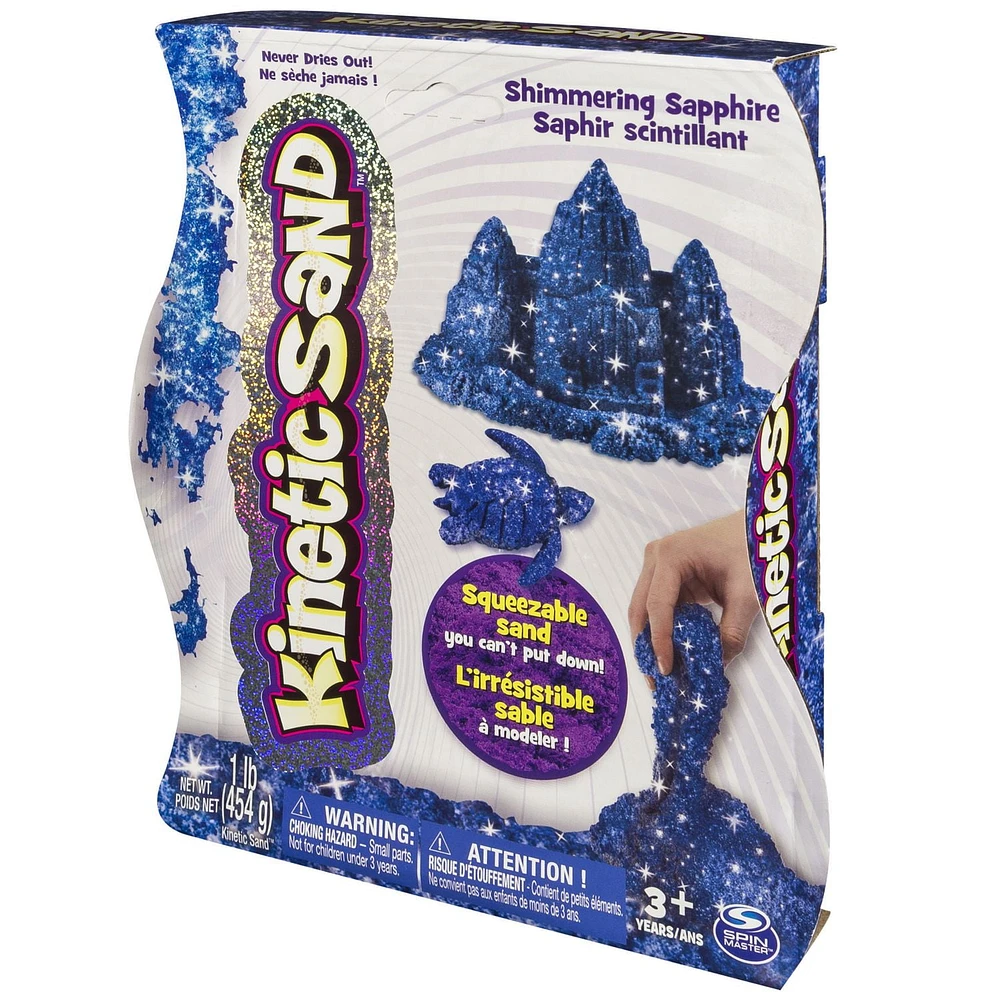 Kinetic Sand 1 Lb Shimmering Sapphire Blue Squeezable Sand